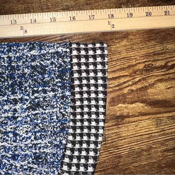 Cabi Reina 5294 21 Club Blue Matrix Women's‎ Medium Bow Tie Houndstooth Blazer - Picture 10 of 11